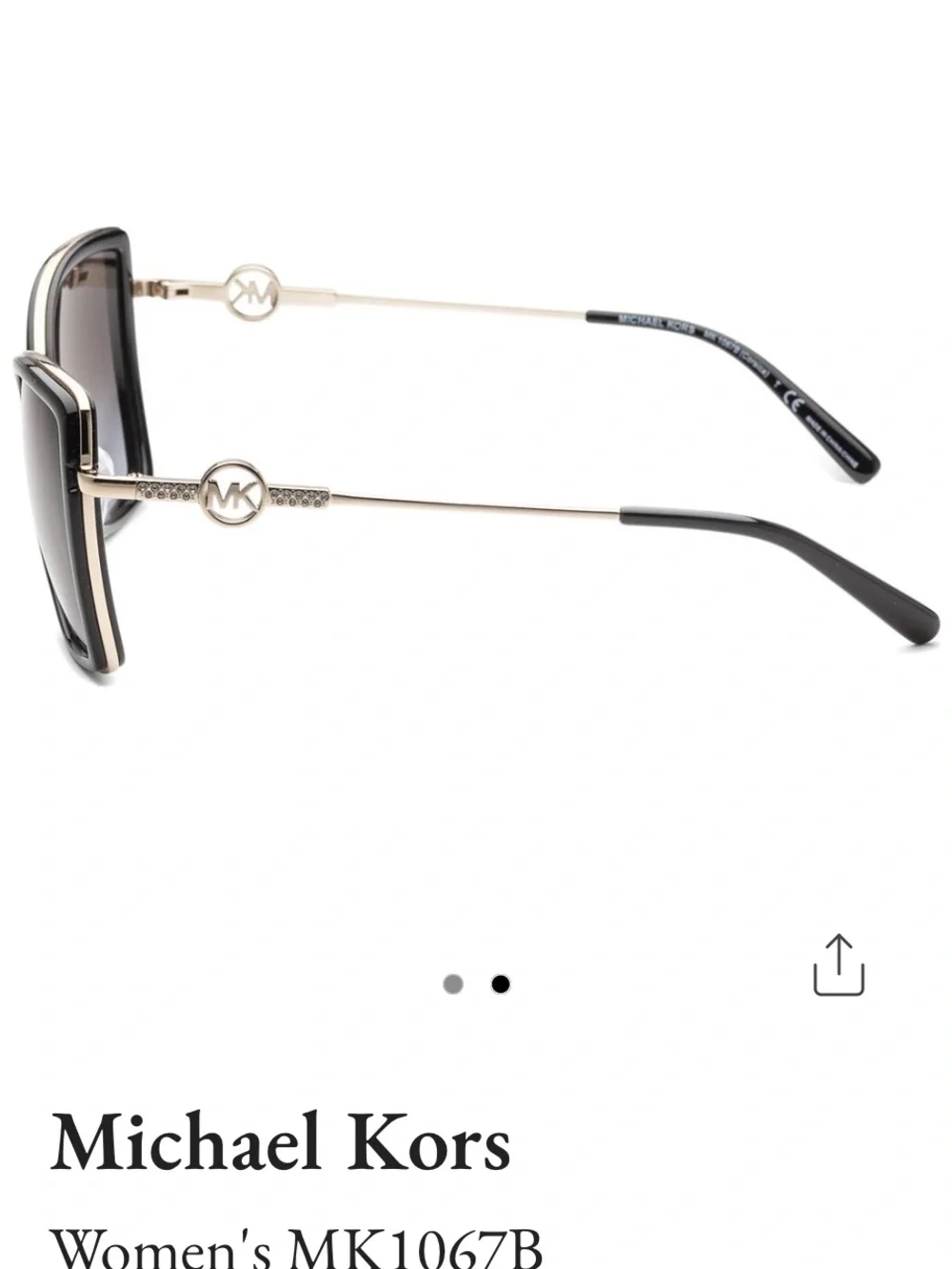 Michael Kors Black and Gold Cat-Eye Sunglasses